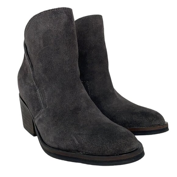 Dolce Vita Ankle Boots Shoes Slip on Suede Leather Gray Size 6.5 - Picture 9 of 16